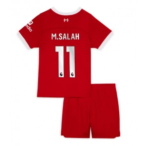 Liverpool Mohamed Salah #11 babykläder Hemmatröja barn 2023-24 Korta ärmar (+ Korta byxor)